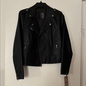 Women's Black faux Leather Jacket